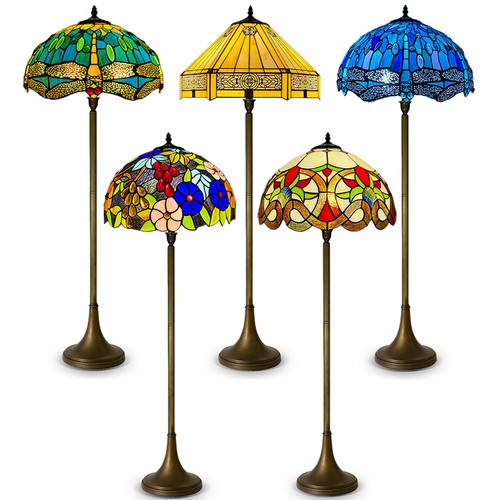 Traditional tiffany floor lamp - traditional,
