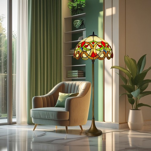 Tiffany style floor lamp - floor, 61"