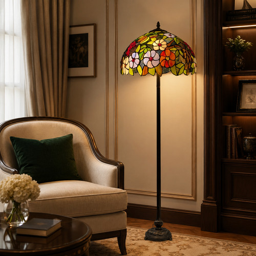 Tiffany style floral - style, floor
