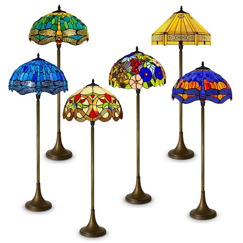Tiffany style floor - tiffany, lamp