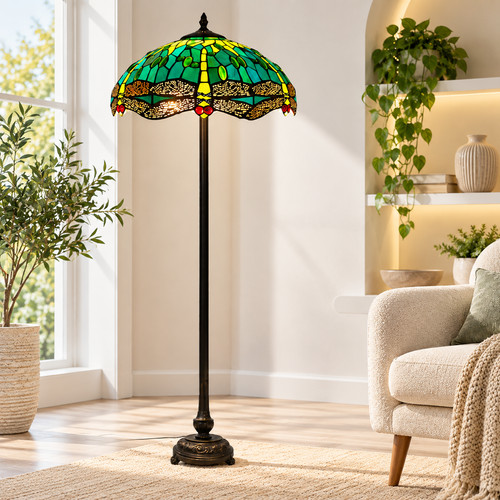 Tiffany style green - floor, lamp