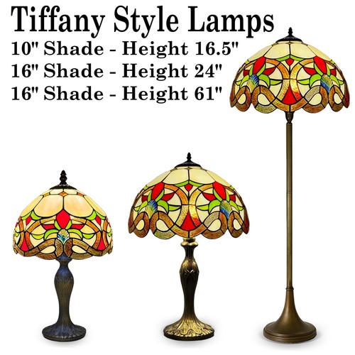 Tiffany floor lamp stained - tiffany,